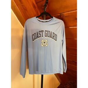 Champion Brand Light Blue United States Coast Guard Long Sleeve Performance Sz M